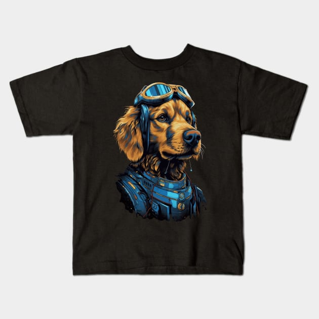 My dog squad ready to take on the world Kids T-Shirt by Pixel Poetry